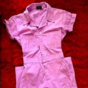 Big Bud Press Lilac short sleeved jumpsuit size Large.